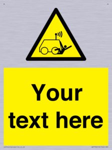 Custom warning run over by operator controlled machine